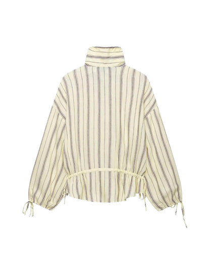 SOKYND Hanna Stand Collar Striped Jacket JacketSOKYND-004823-L-OS-05687L