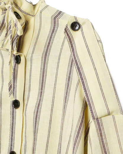 SOKYND Hanna Stand Collar Striped Jacket JacketSOKYND-004823-L-OS-05687L
