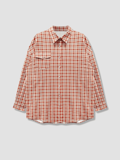 SOKYND Helen Oversized Plaid Shirt Blouse BlouseSOKYND-892823-ORA-M-54839OrangeM
