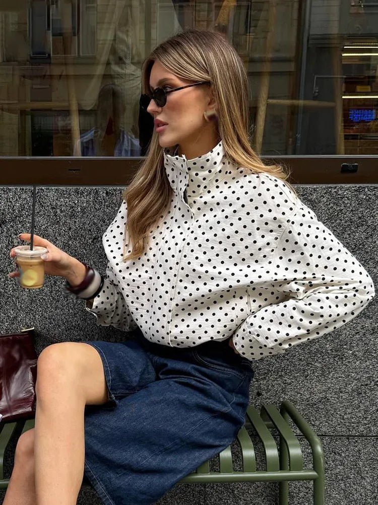 SOKYND Hera Polka Dot Jacket Coats & JacketsjE1774219786673501124WhiteXS