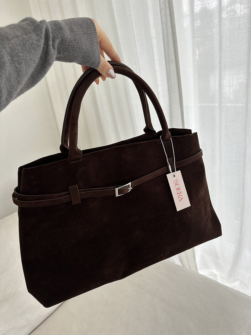 SOKYND Isabel Suede Bag BagSOKYND-234071-BRO-R-74199BrownRegular