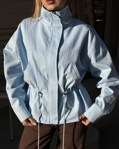Joanna Drawstring Stand Collar Jacket