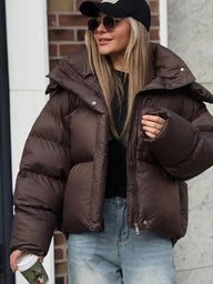 Jaliyah Short Hooded Puffer Jacket