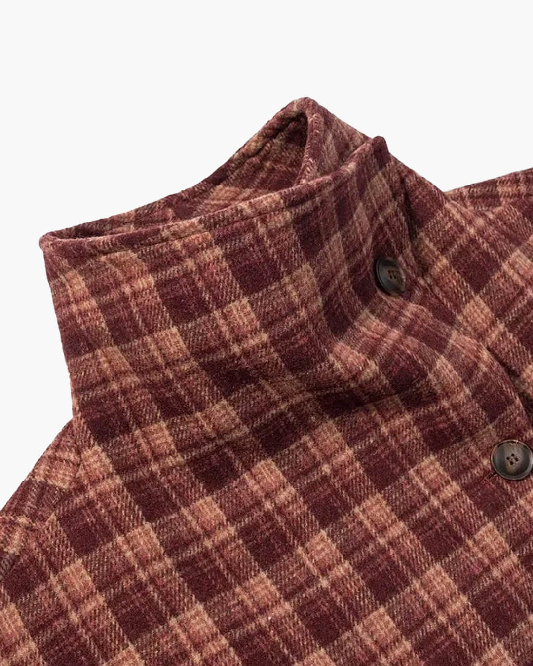 SOKYND Jane Plaid Stand Collar Coat CoatSOKYND-608023-S-OS-44951S