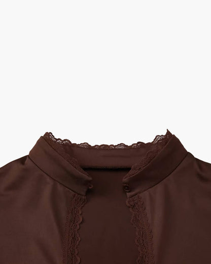 SOKYND Jasmin High Neck Keyhole Blouse BlouseSOKYND-351575-BLA-XS-84759BlackXS