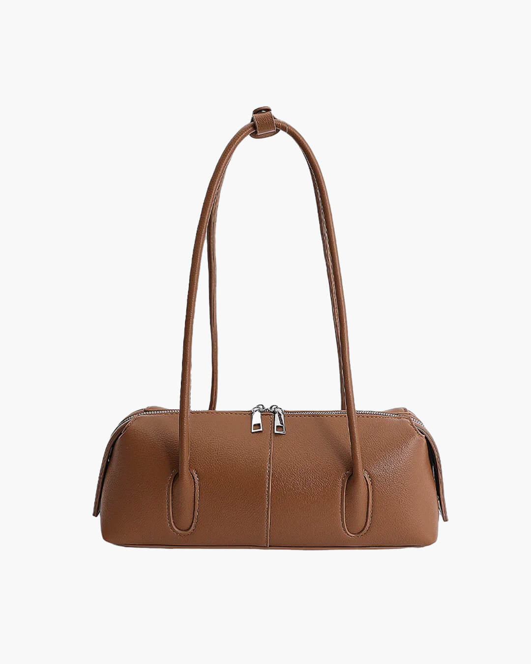 SOKYND Jessica Cylindrical Leather Shoulder Bag BagSOKYND-703639-TAU-OS-45623Taupe-Grey