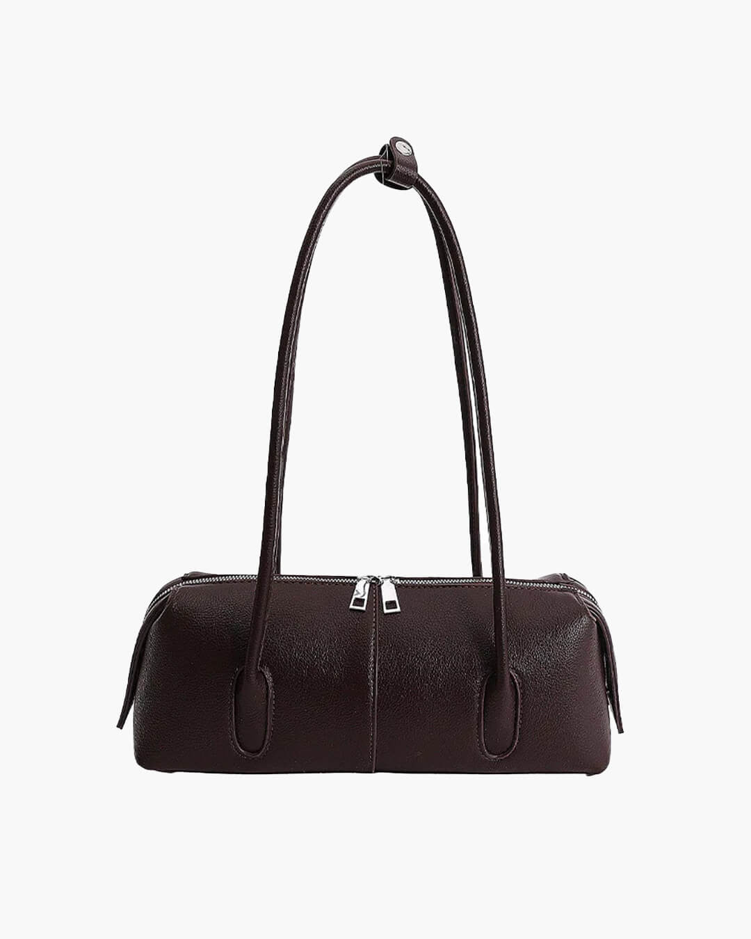 SOKYND Jessica Cylindrical Leather Shoulder Bag BagSOKYND-703639-TAU-OS-45623Taupe-Grey