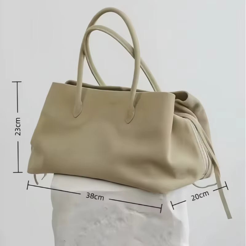 SOKYND Jessica Multi-Compartment Shoulder Tote Bag BagSOKYND-956695-BEI-L-78167BeigeLarge 38x20x23 cm