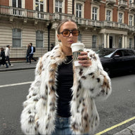 Casaco de Pêlo Sintético Leopardo Josephine