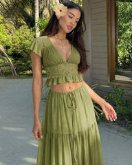 Juliana Lace Chiffon Set