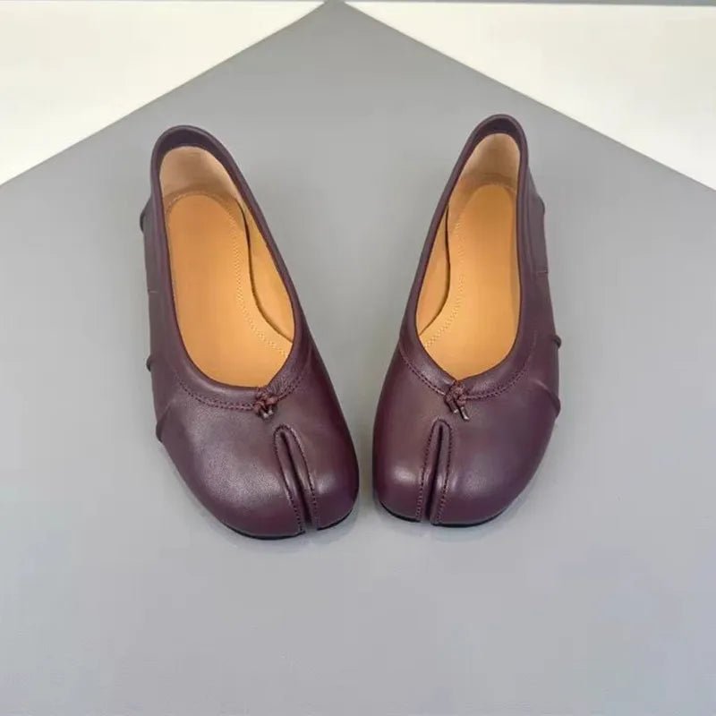 SOKYND Kaira Split-Toe Leather Mules ShoesSOKYND-414103-WIN-35-35415Burgundy35