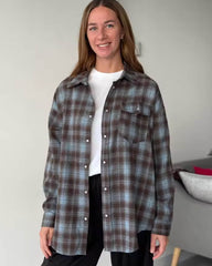 Karen Camisa Xadrez Oversized