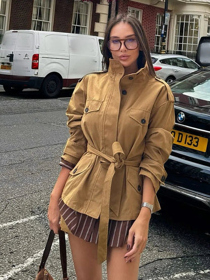 SOKYND Kate High Collar Belted Jacket Skort Set Matching SetsSOKYND-495831-JAC-L-39575JacketL