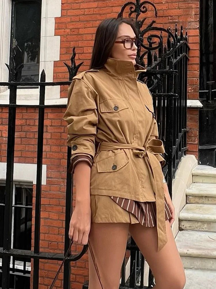 SOKYND Kate High Collar Belted Jacket Skort Set Matching SetsSOKYND-495831-JAC-S-74039JacketS