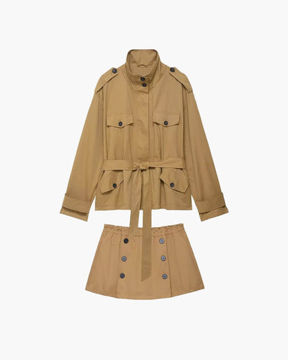 SOKYND Kate High Collar Belted Jacket Skort Set Matching SetsSOKYND-495831-JAC-XS-41271JacketXS