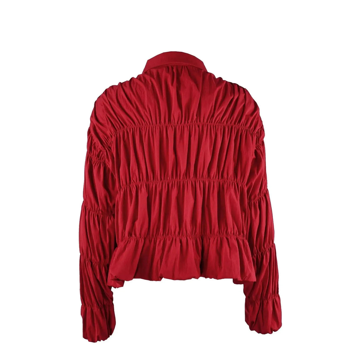 SOKYND Kate Ruched Zip Jacket JacketSOKYND-643543-RED-S-30039RedS
