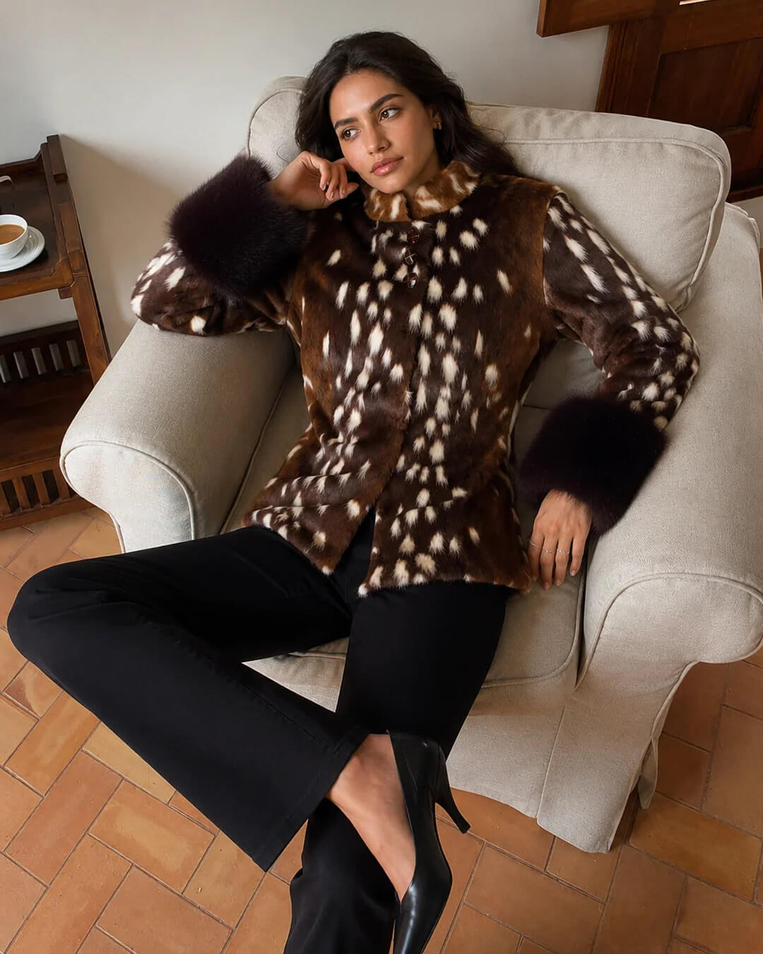 SOKYND Kate Stand Collar Faux Fur Bambi Jacket JacketSOKYND-915671-M-OS-02071M