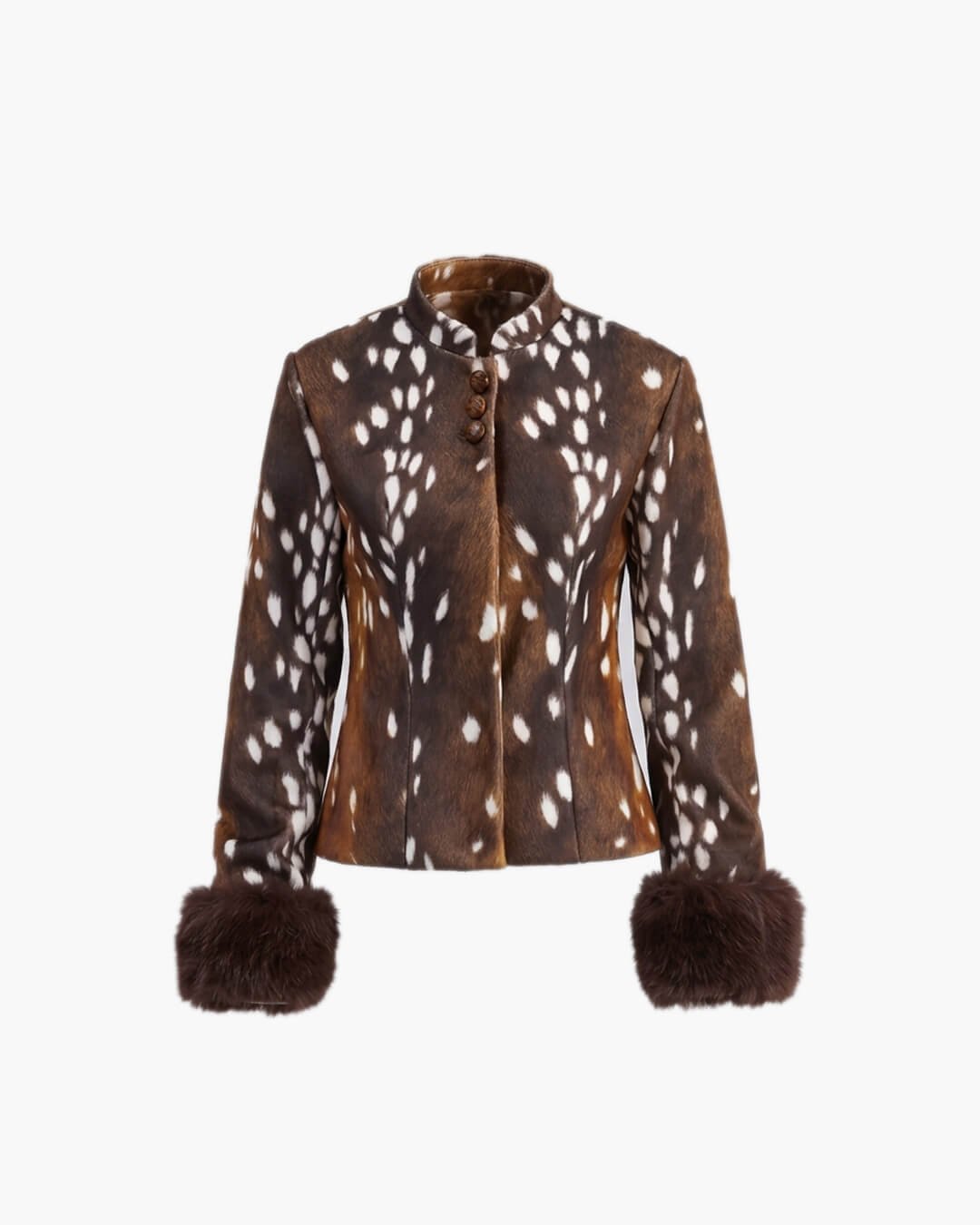 SOKYND Kate Stand Collar Faux Fur Bambi Jacket JacketSOKYND-915671-M-OS-02071M