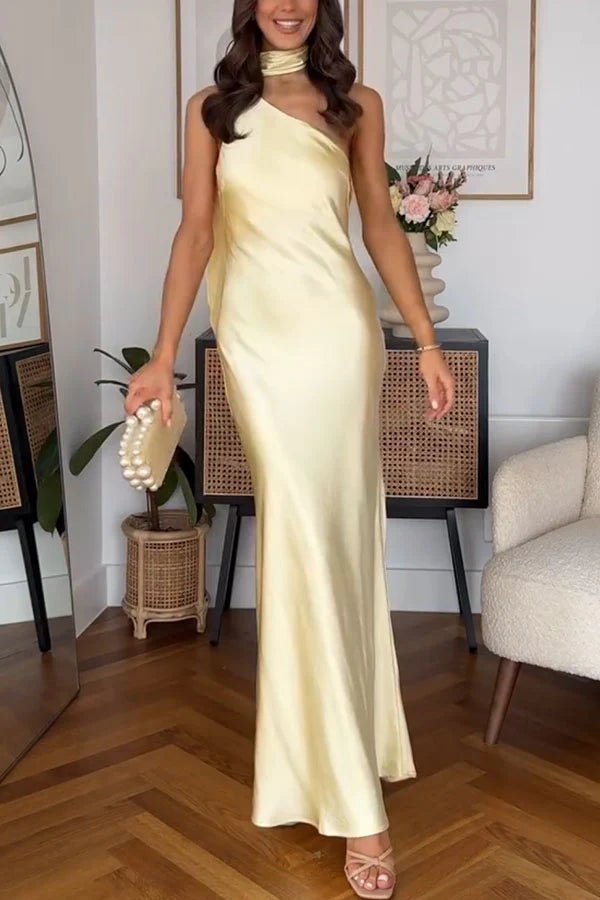 SOKYND Lanna One-Shoulder Silk Evening Gown DressSOKYND-303639-XL-OS-40407XL