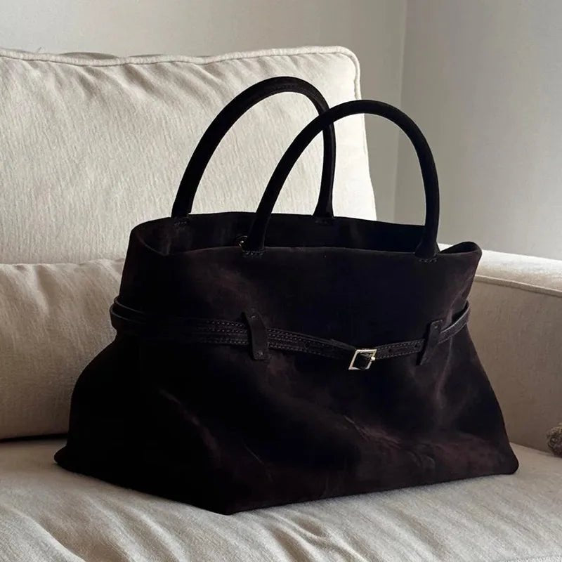 SOKYND Leah Frosted Suede Tote Bag BagSOKYND-958679-KFS-OS-23735Dark Brown