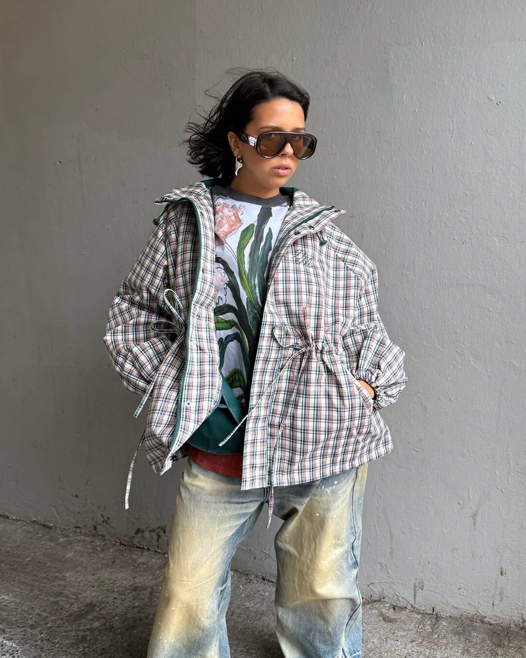 SOKYND Leah Retro Plaid Hooded Jacket JacketSOKYND-410199-L-OS-62231L