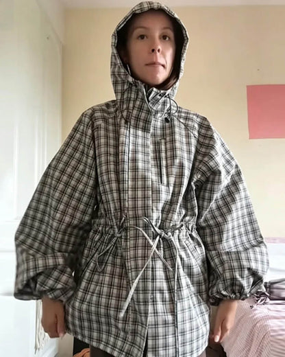 SOKYND Leah Retro Plaid Hooded Jacket JacketSOKYND-410199-M-OS-29463M