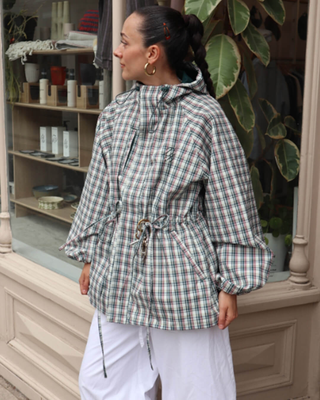 SOKYND Leah Retro Plaid Hooded Jacket JacketSOKYND-410199-M-OS-29463M