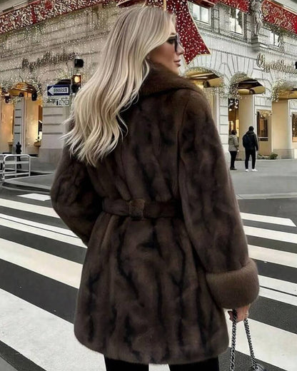 SOKYND Leslie Faux Fur Coat Coats & JacketshV1767356248749150219SCoffee