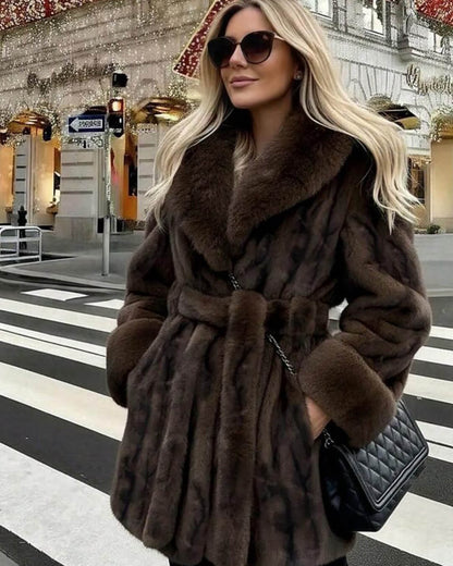 SOKYND Leslie Faux Fur Coat Coats & JacketshV1767356248749150219SCoffee
