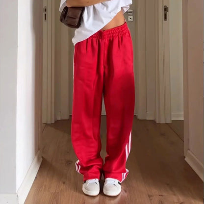 SOKYND Lily Striped Drawstring Sweatpants PantsSOKYND-262743-RED-S-40535RedS