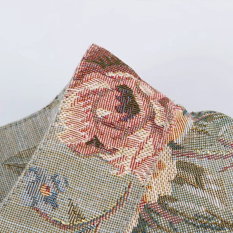 SOKYND Lily Vintage Jacquard Cropped Jacket JacketSOKYND-319063-XS-OS-60375XS