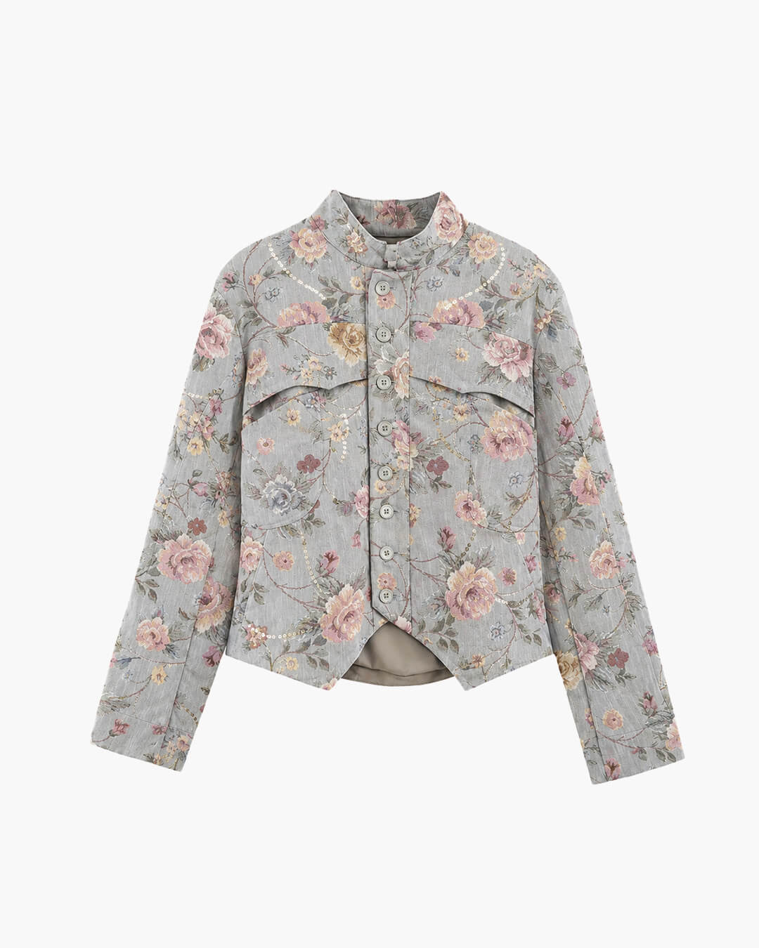 SOKYND Lily Vintage Jacquard Cropped Jacket JacketSOKYND-319063-XS-OS-60375XS