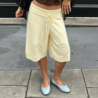 Culottes Lisa em Malha de Perna Larga