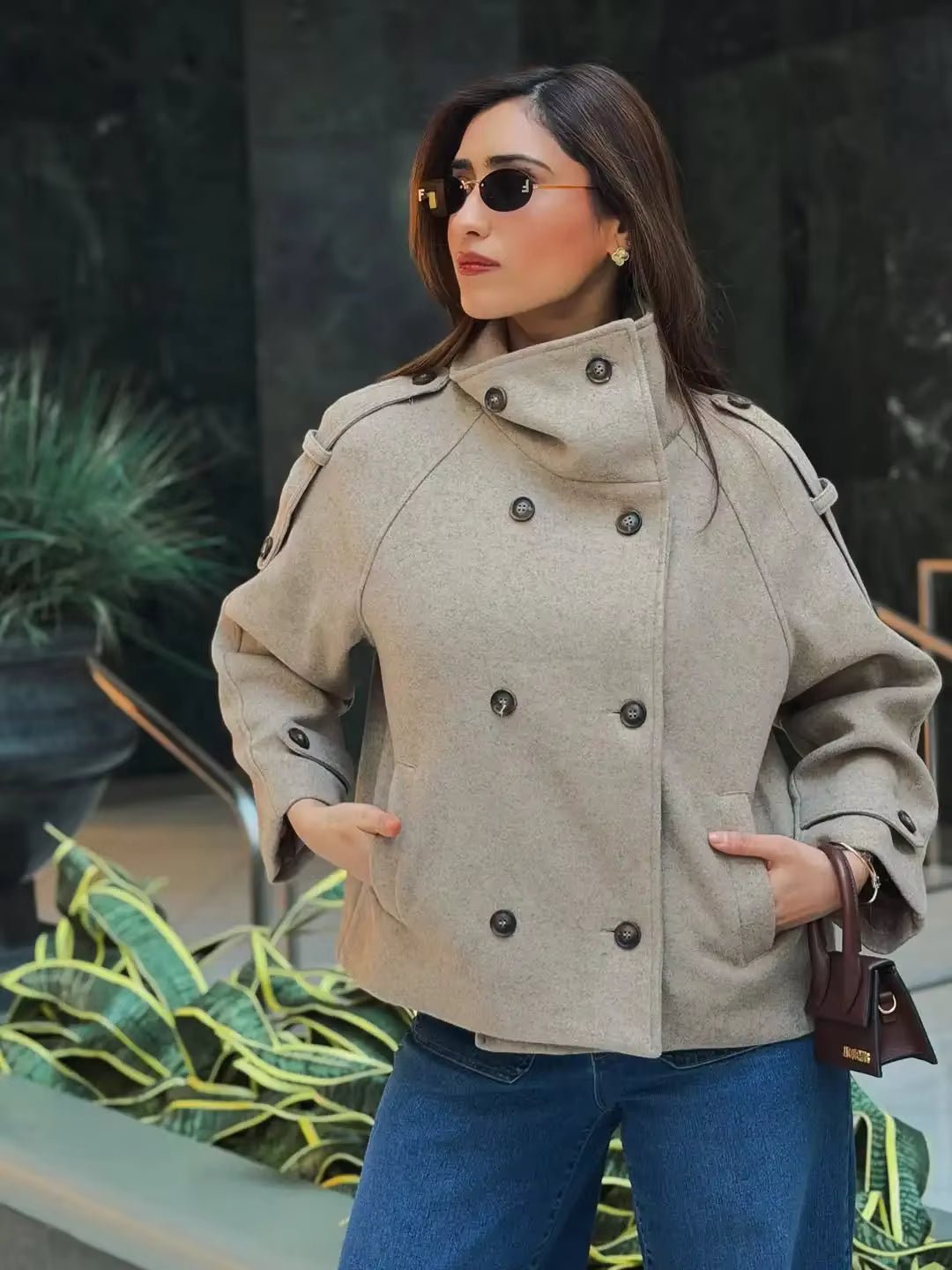 SOKYND Lisa Stand Collar Oversized Coat CoatSOKYND-988183-XS-OS-14839XS
