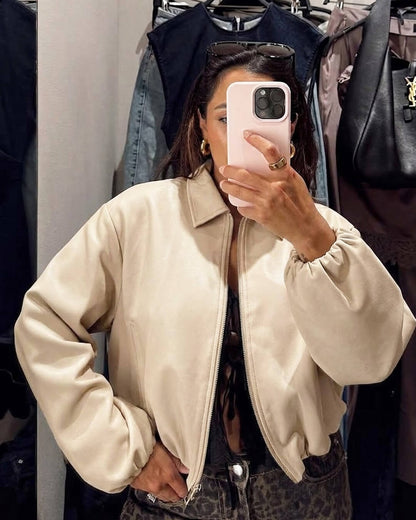 SOKYND Luana Puffed Bomber Jacket Coats & JacketsSOKYND-252375-CRE-S-31351CreamS