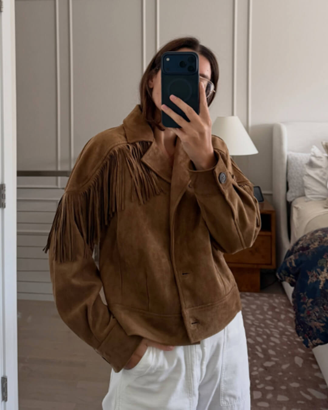 SOKYND Lucy Faux Suede Fringe Western Jacket JacketSOKYND-908375-BRO-XS-93847BrownXS