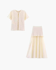 Luella Knitted Tank Pleated Skirt Set