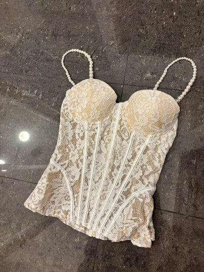 SOKYND Malina Lace Sheer Bustier Cami TopsSOKYND-357591-WHI-L-46711WhiteL
