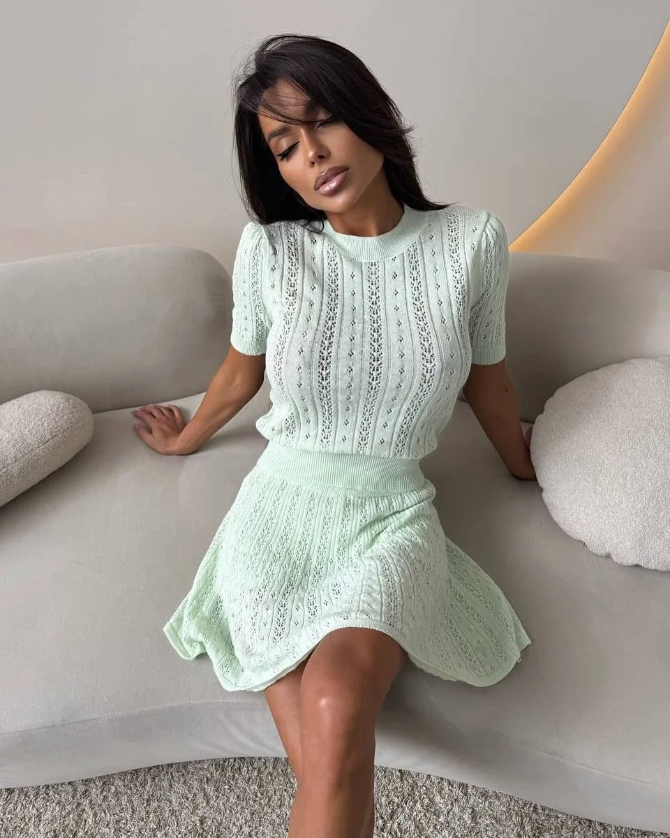 SOKYND Margot Two-Piece Short Skirt Suit Set Matching SetsSOKYND-987991-TEA-XS-98295TealXS