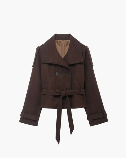 SOKYND Mary High Collared Coat CoatSOKYND-005271-BRO-S-57815BrownS