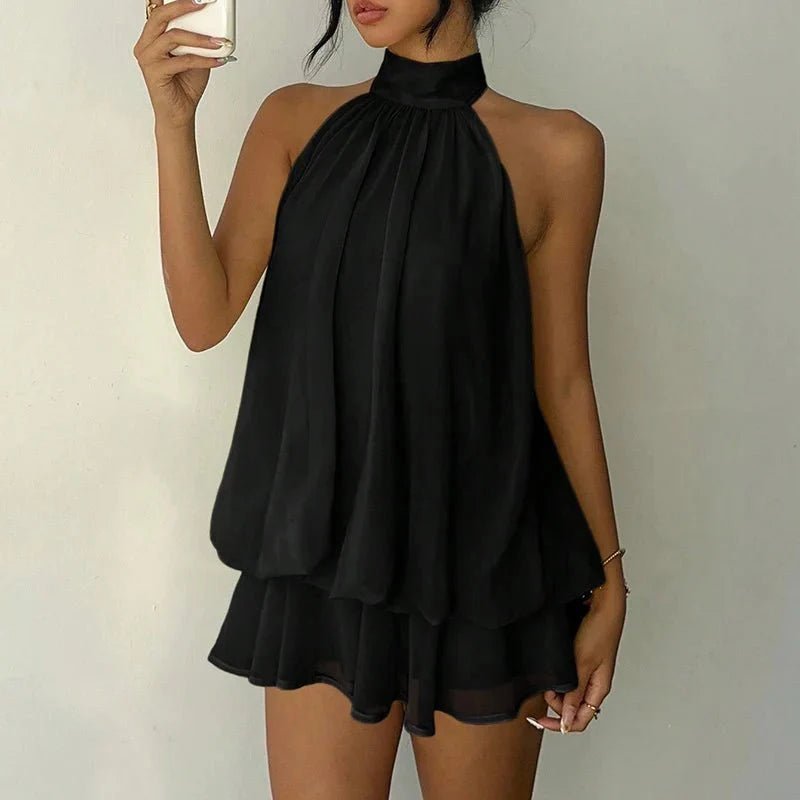 SOKYND Melisande Halter Backless Mini Dress DressesSOKYND-189463-WHI-S-92151WhiteS
