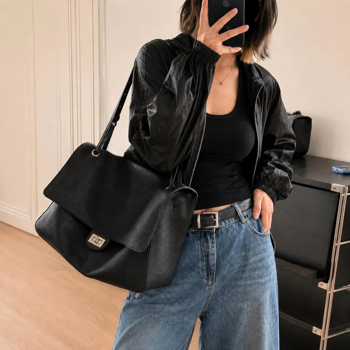 SOKYND Melissa Crossbody Shopper Bag BagSOKYND-313687-BLA-OS-98935SmallBlack
