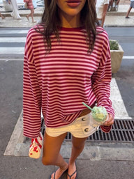 Melissa Striped Oversized Knit Sweater