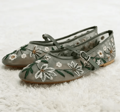 SOKYND Mia Embroidered Ballet Flats Shoesis1772777205919866854Green41