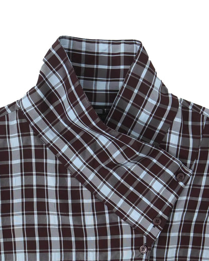 SOKYND Mia Poplin Plaid Wrap Shirt ShirtSOKYND-742679-L-OS-46935L