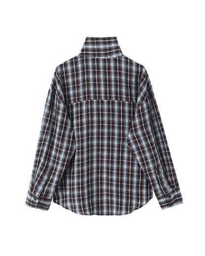 SOKYND Mia Poplin Plaid Wrap Shirt ShirtSOKYND-742679-L-OS-46935L