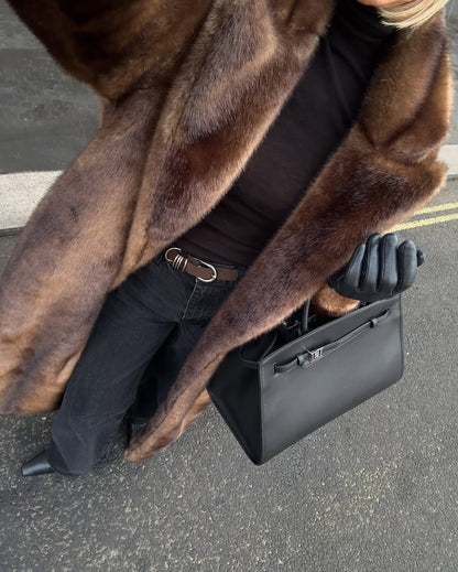 SOKYND Mina Faux Fur Maxi Coat Coats & JacketsTw1767356248730187002MBrown