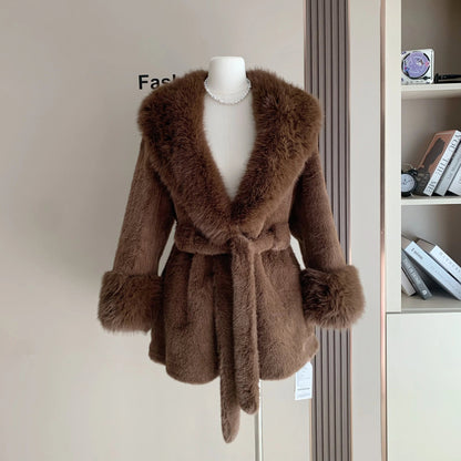 SOKYND Miriam Faux Fur Trim Coat CoatSOKYND-365143-BLA-S-19383BlackS