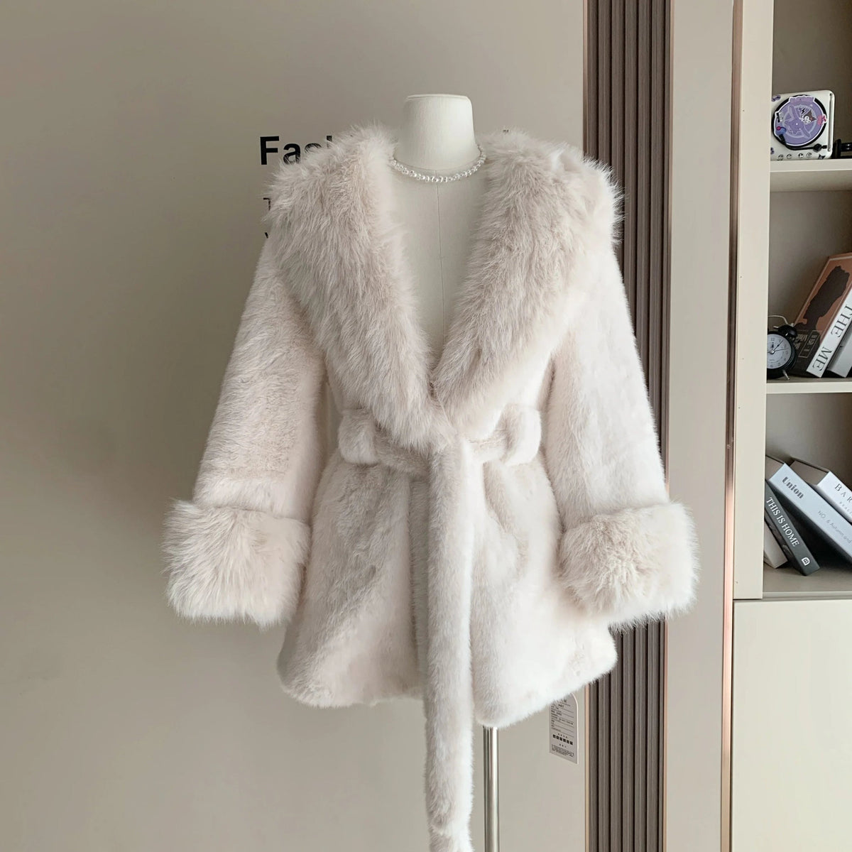 SOKYND Miriam Faux Fur Trim Coat CoatSOKYND-365143-BLA-S-19383BlackS