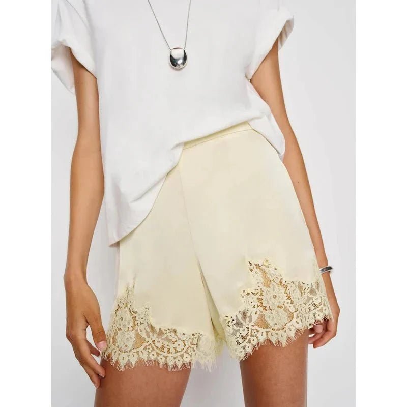 SOKYND Moira Satin Lounge Shorts BottomsSOKYND-734999-BRO-L-79543BrownL